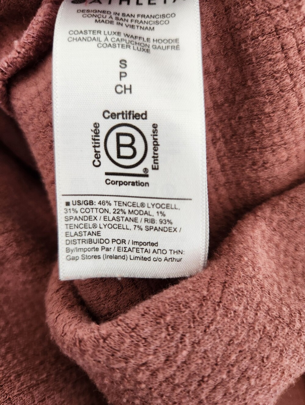 Athleta Coaster Luxe Waffle Hoodie Size Small - Picture 7 of 9